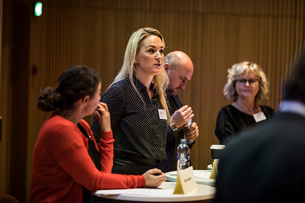 Konference: Paneldebat om værdibaseret styring. Foto: Jesper Rais