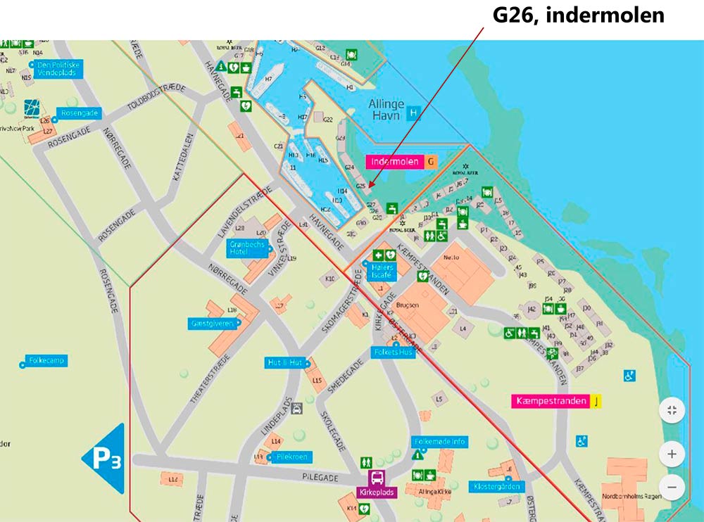 Folkemødet 2018 kort over Allinge